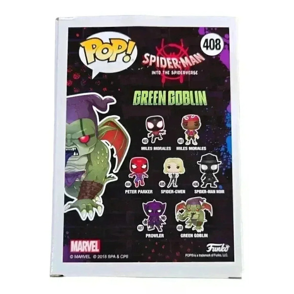 Marvel Funko Pop Into the Spiderverse GREEN GOBLIN #408 - Picture 2 of 3